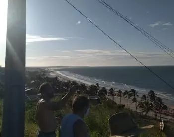 Linda vista da praia de Lagoinha